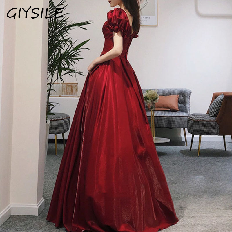 Women'S Formal Dinner Wear - Evening Dress Red Bridal Toast Wear