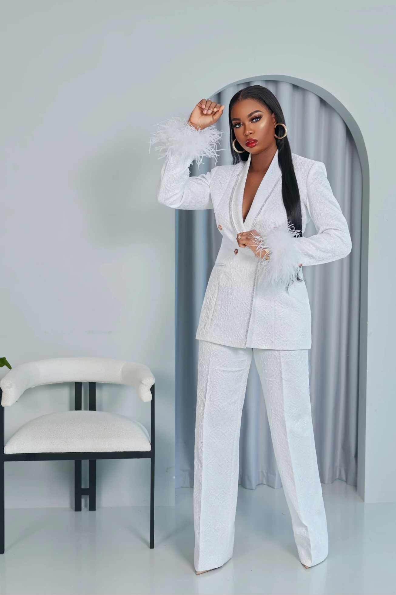 Women Formal Wear For Graduation - Formal Women Jacket Sets Floral Pattern