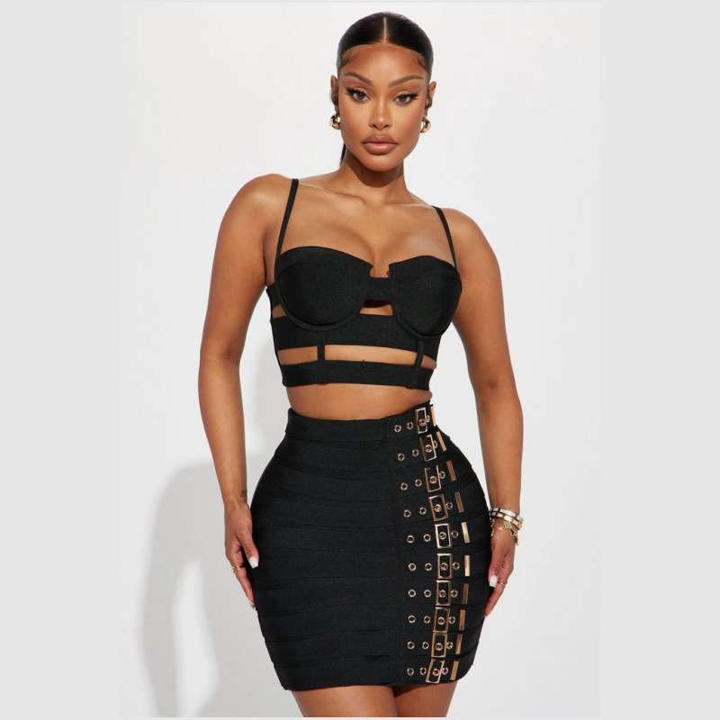 Women'S Formal Evening Wear Tops - Black White Bandage Women Prom Dress