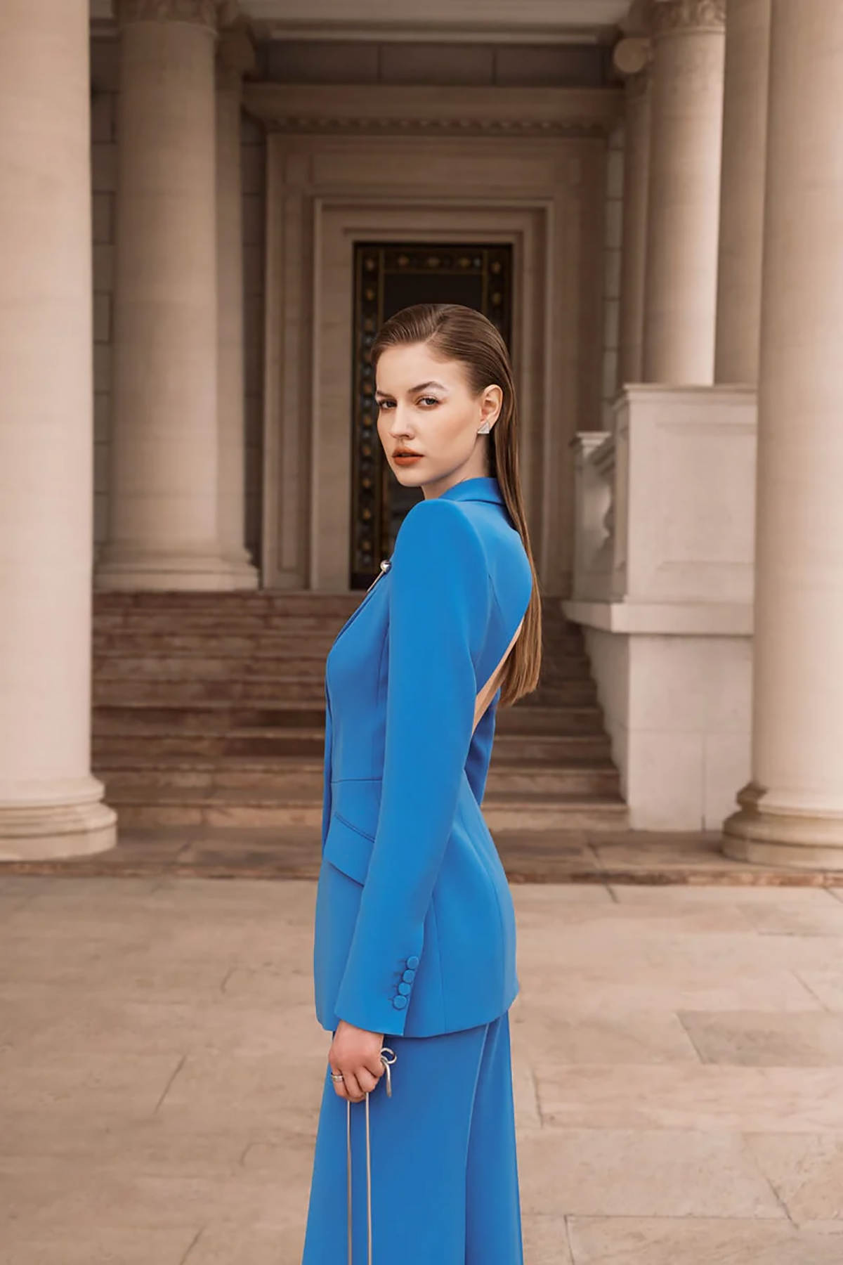 Sexy Open Back Women Blazer Su - Women Formal Wear For Graduation 评论和价格