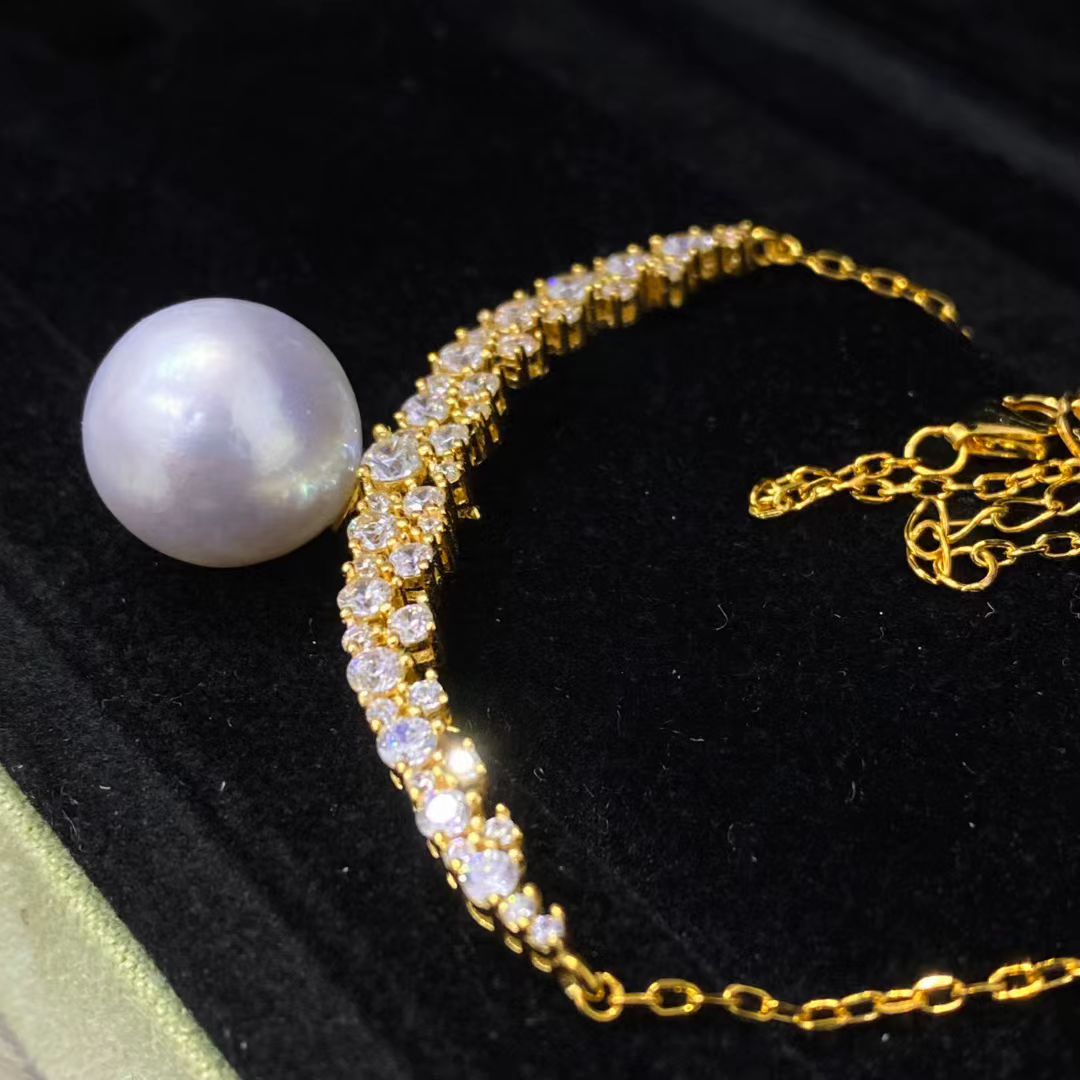 S925 Sterling Silver Necklace  - Pearl Necklace Set 评论和价格
