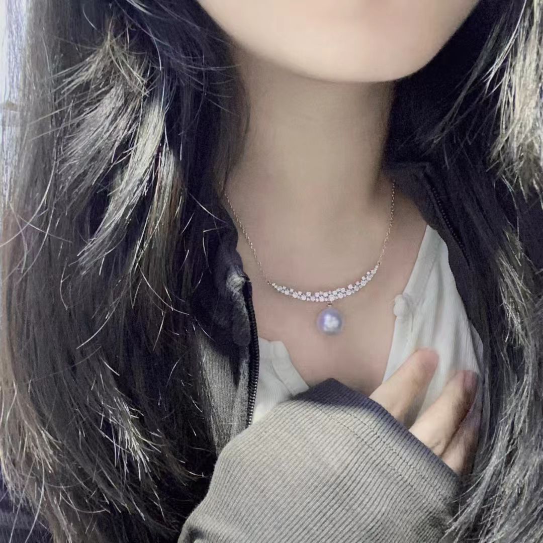 S925 Sterling Silver Necklace  - Pearl Necklace Set 评论和价格