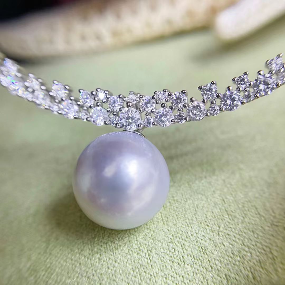 S925 Sterling Silver Necklace  - Pearl Necklace Set 评论和价格
