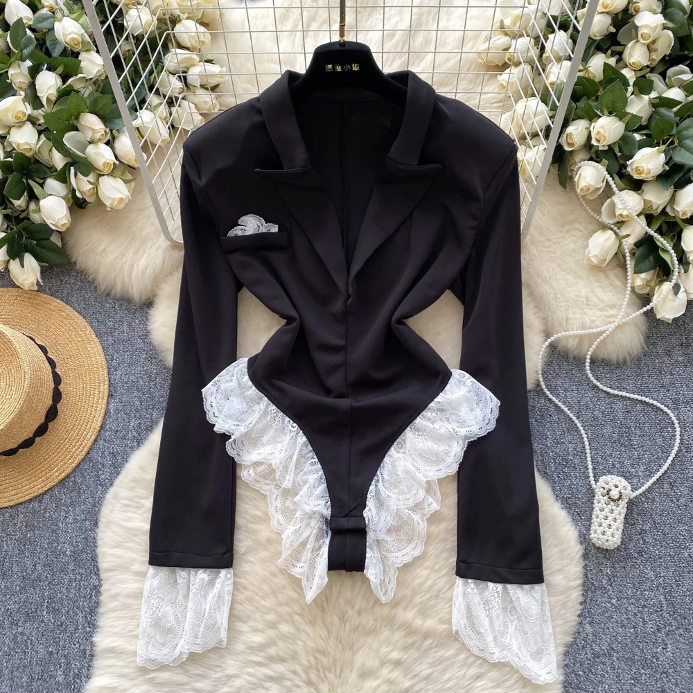 Hotsweet Turn-down Collar Eleg - Women'S Formal Wear Jumpsuit 评论和价格