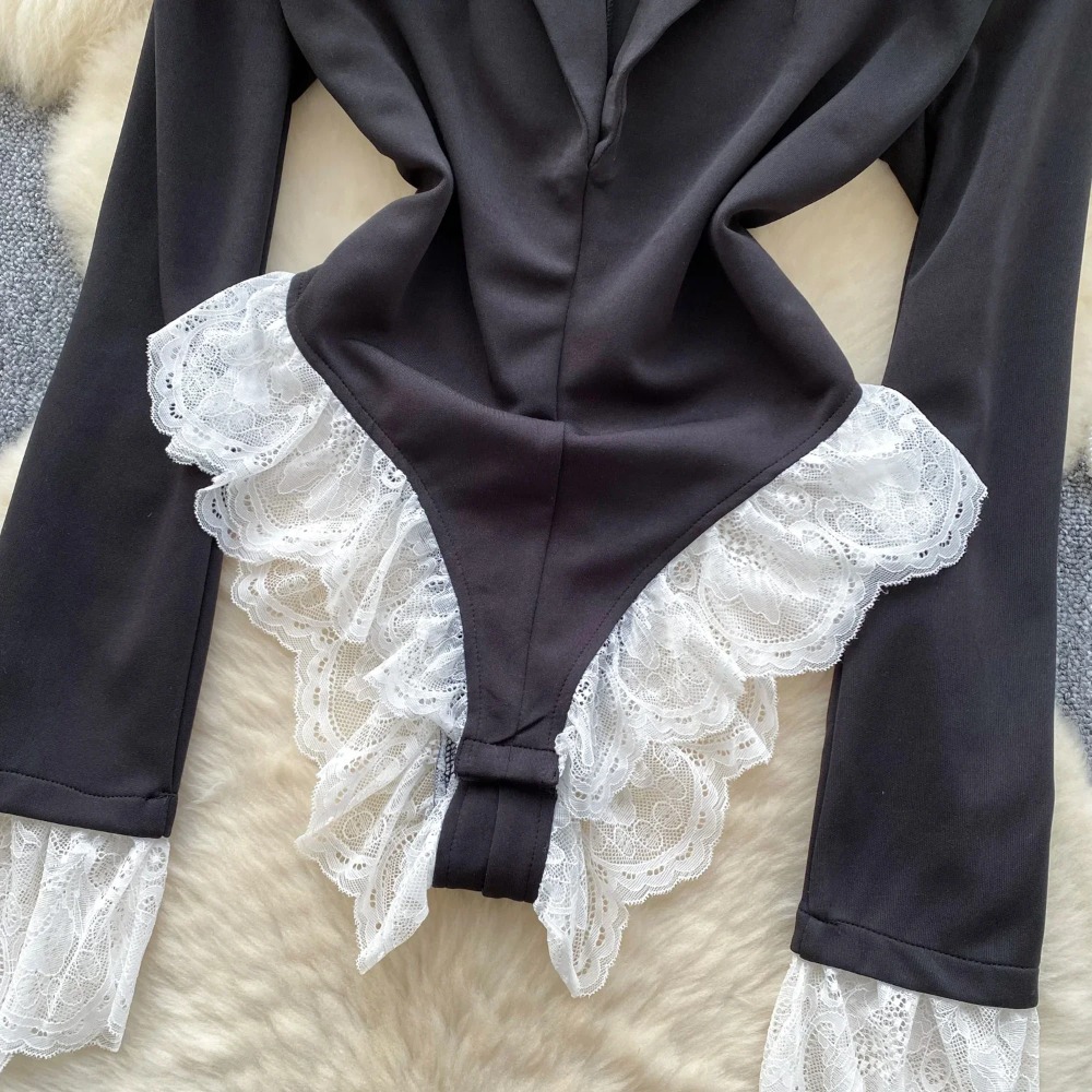 Hotsweet Turn-down Collar Eleg - Women'S Formal Wear Jumpsuit 评论和价格