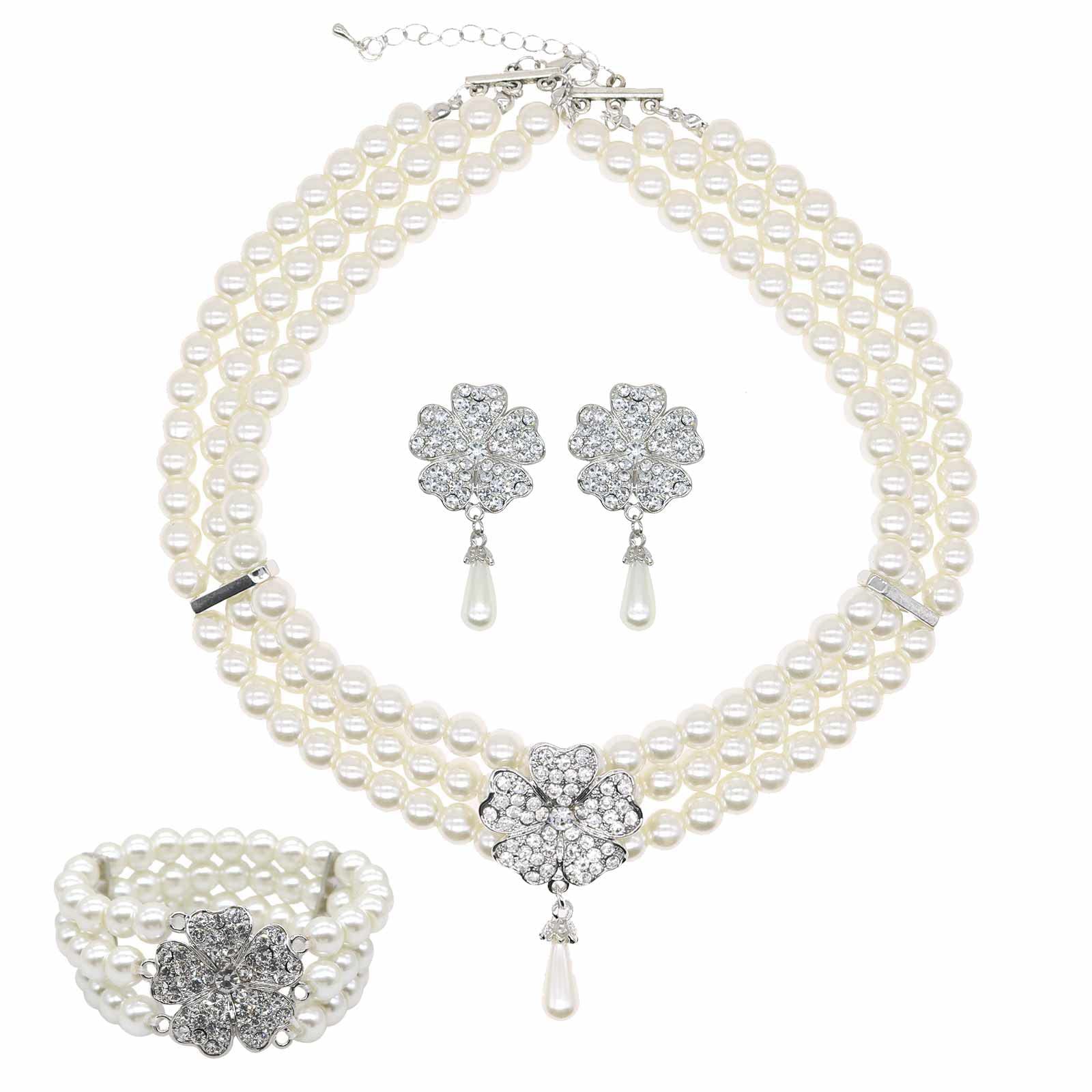 1920s1950s Imitation Pearl Nec - Pearl Necklace Set 评论和价格