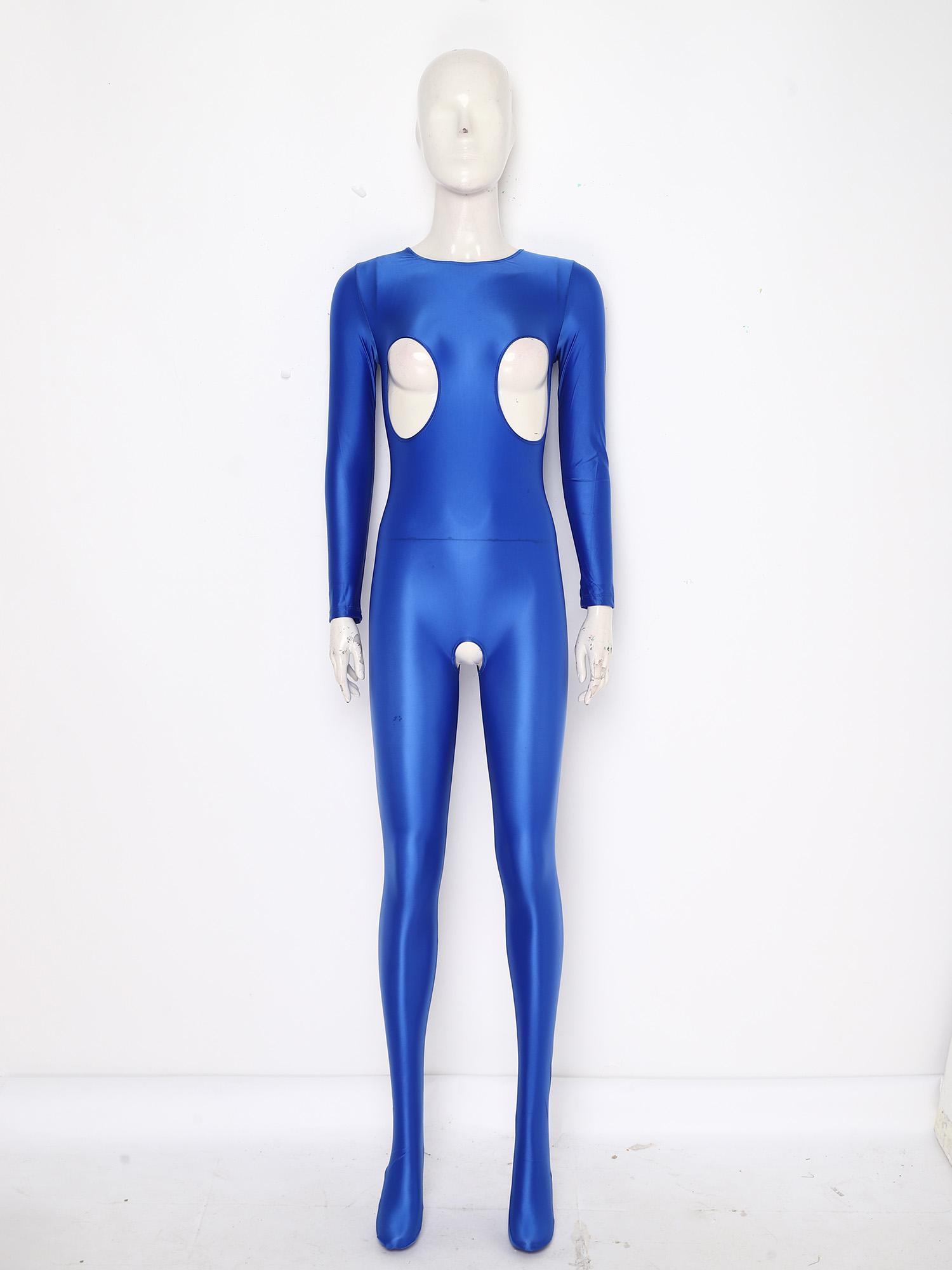 Women Glossy Stretchy Open Cro - Women'S Formal Wear Jumpsuit 评论和价格