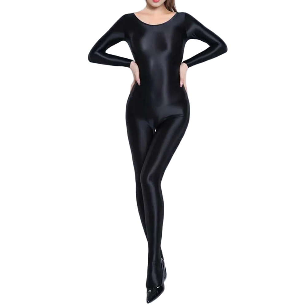 Women Oil Shiny Long Sleeve Pa - Women'S Formal Wear Jumpsuit 评论和价格