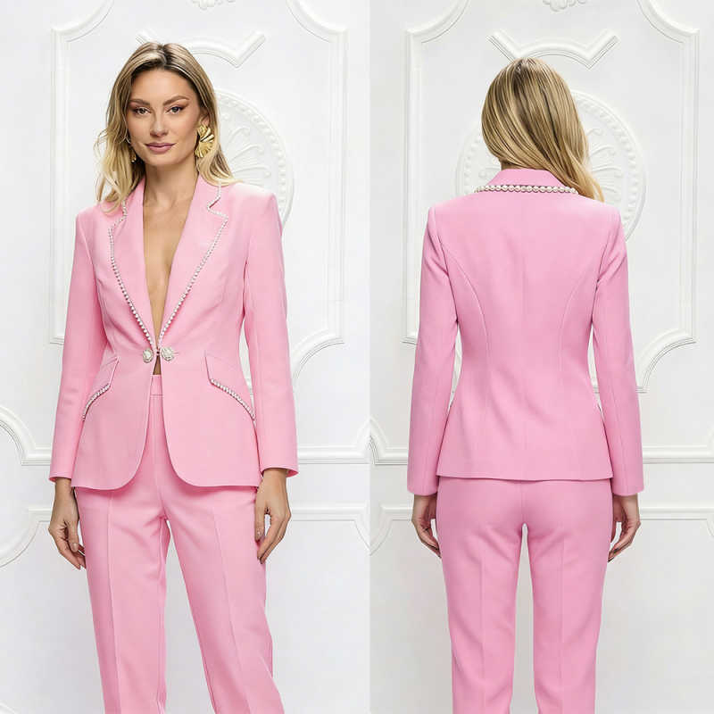 Fashion Show Women Blazer Sets - Women Formal Wear For Graduation 评论和价格