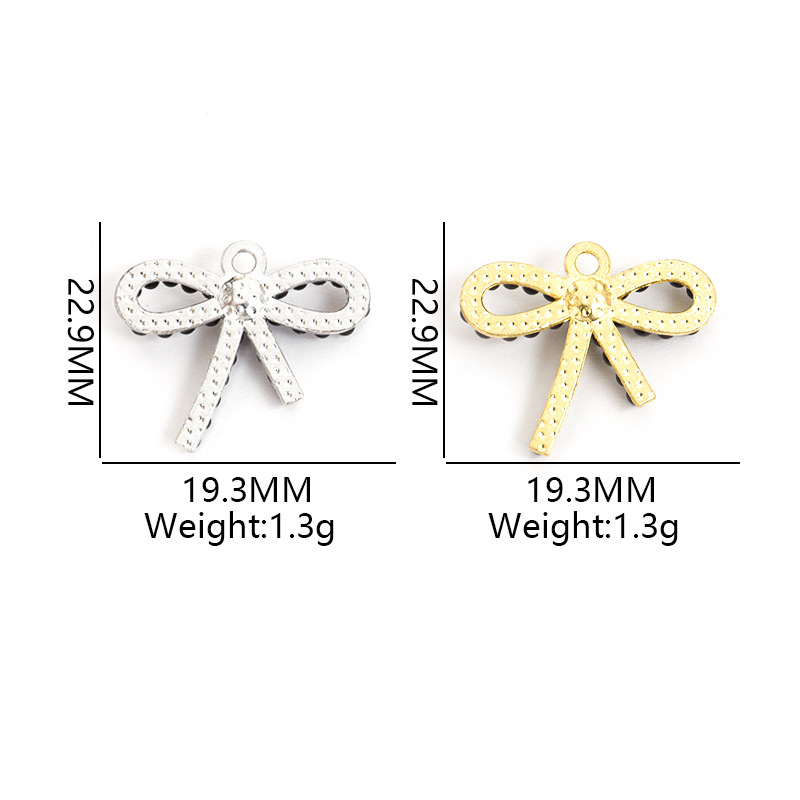 100PC/lot Bowknot Pendant Char - Pearl Necklace Set 评论和价格