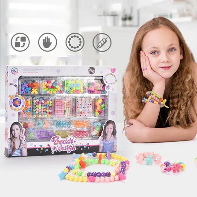 Girls DIY Bead Set Jewelry Mak - Pearl Necklace Set 评论和价格