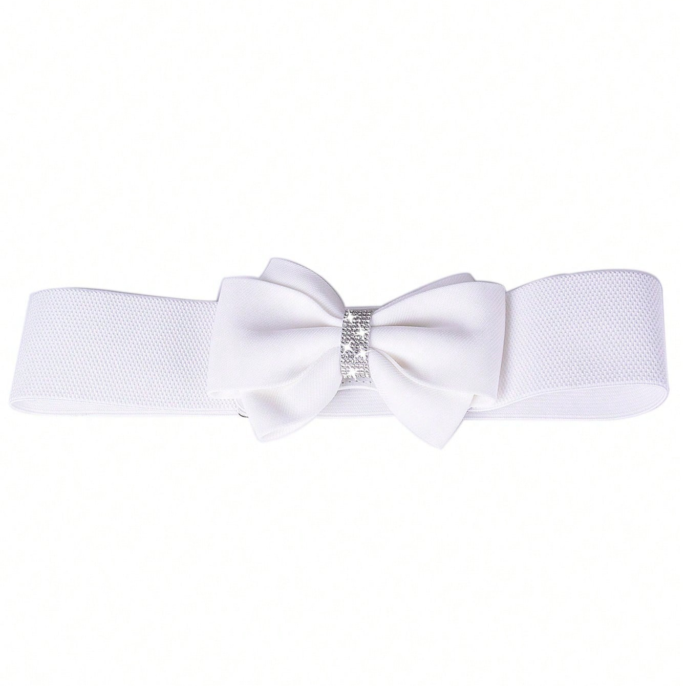 White Bow Belt Wide Elastic Be - Formal Wear For Women Xl 评论和价格