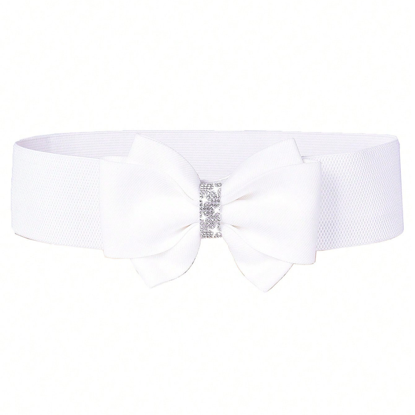White Bow Belt Wide Elastic Be - Formal Wear For Women Xl 评论和价格