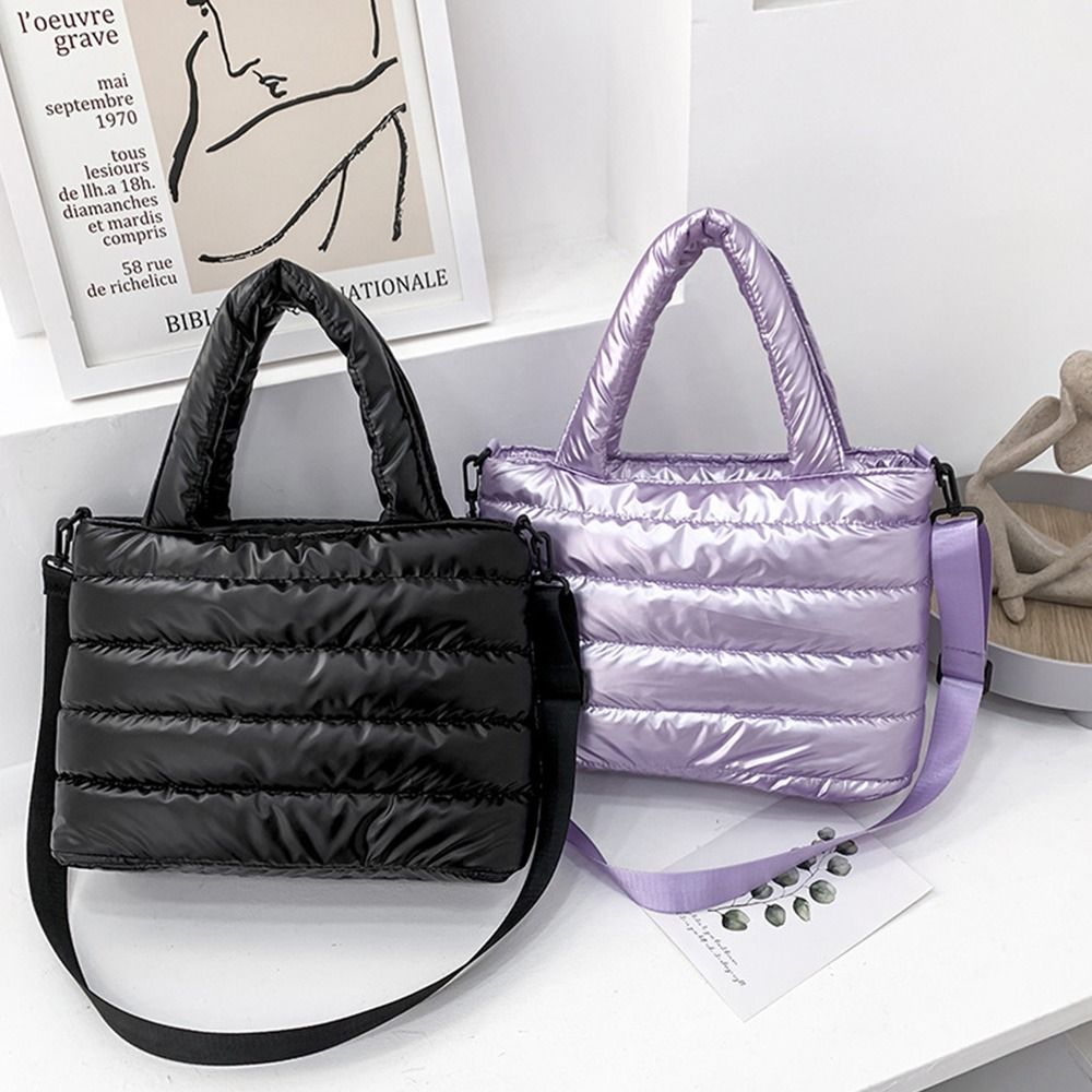 Women Puffer Tote Bag Quilted  - Shoulder Bag Structured 评论和价格