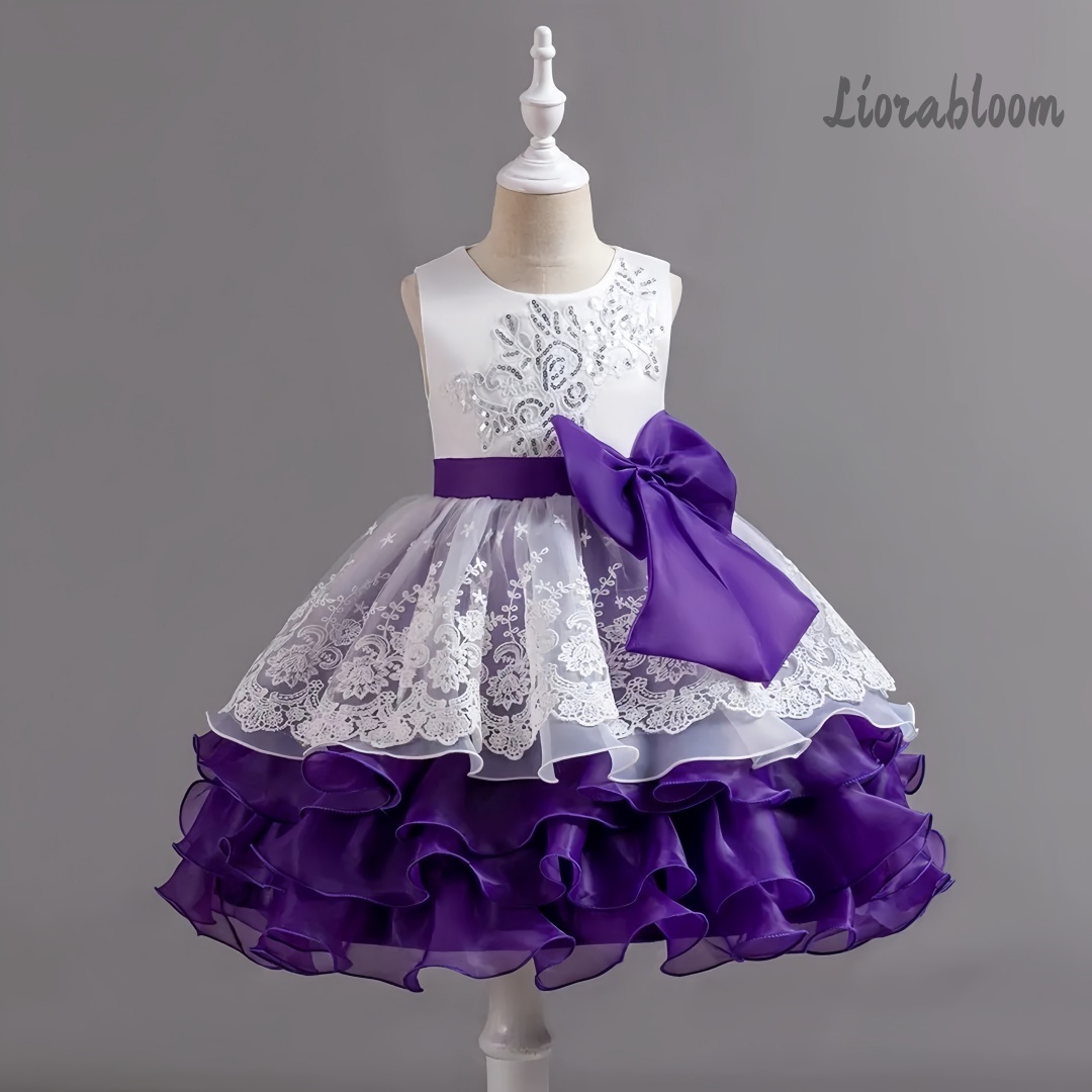 Girls' Dress With Large Bow Sl - Women Formal Wear Dress 评论和价格