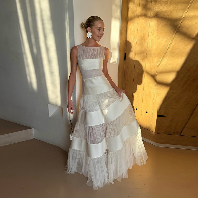 Lady Chic White Sleeveless Pat - Women'S Formal Dinner Wear 评论和价格