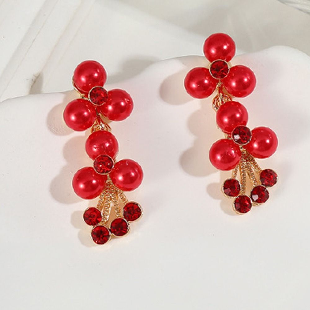 Sparkling Rhinestone Women's J - Pearl Necklace Set 评论和价格