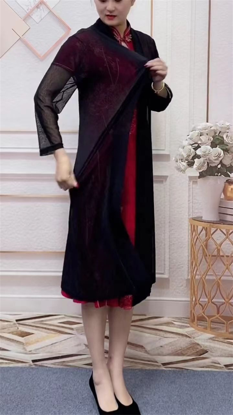 Wearing a high-end new mesh sh - Elderly Women Formal Wear 评论和价格