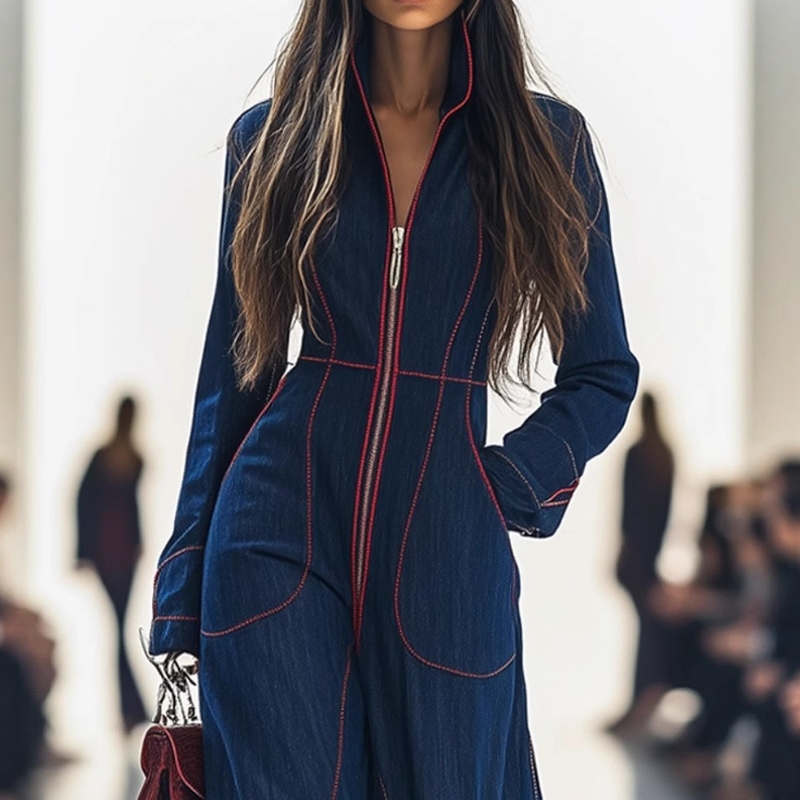 Women Retro Patchwork Elegant  - Women'S Formal Wear Jumpsuit 评论和价格