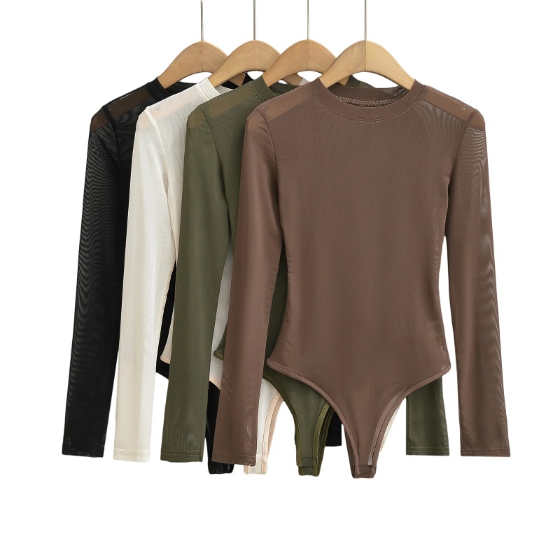 Mesh Crewneck Long Sleeve Wome - Women'S Formal Wear Jumpsuit 评论和价格