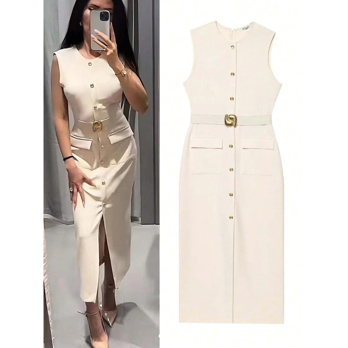 Woman‘s Sleeveless Crew-neck S - Women'S Formal Dinner Wear 评论和价格