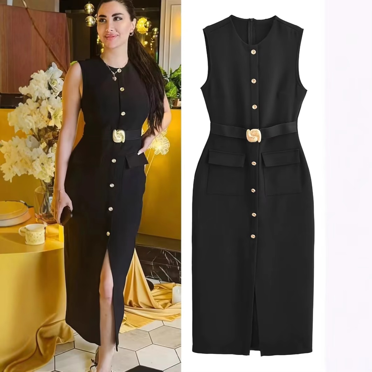 Woman‘s Sleeveless Crew-neck S - Women'S Formal Dinner Wear 评论和价格