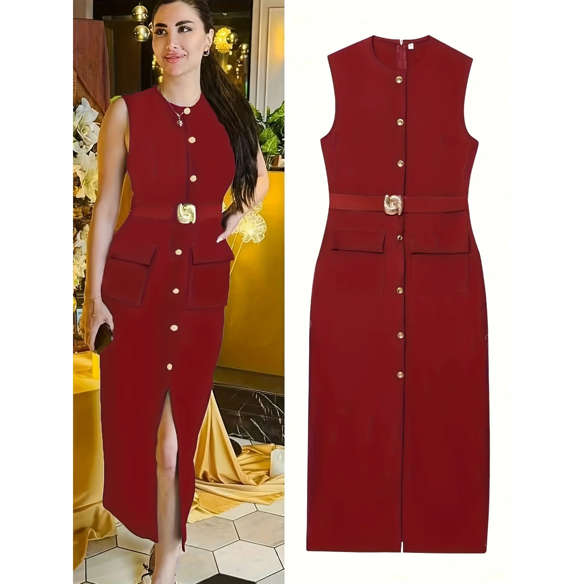 Woman‘s Sleeveless Crew-neck S - Women'S Formal Dinner Wear 评论和价格