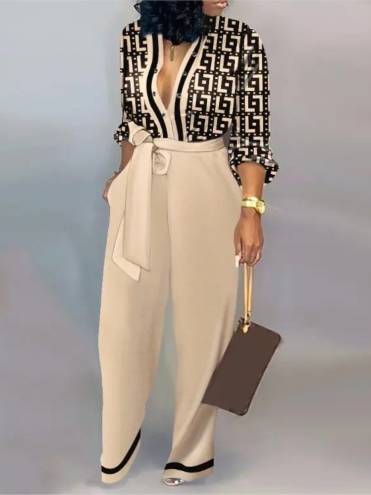 Women Fashion Letter Print Lon - Women'S Formal Wear Jumpsuit 评论和价格