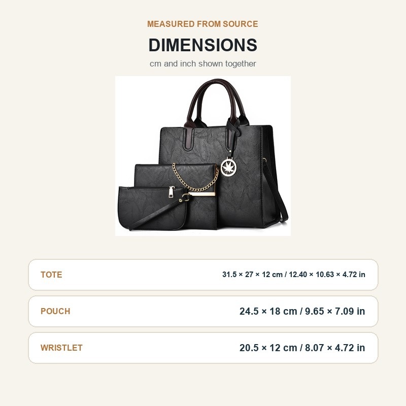 Women's 3 Piece Handbag Set La - Shoulder Bag Structured 评论和价格