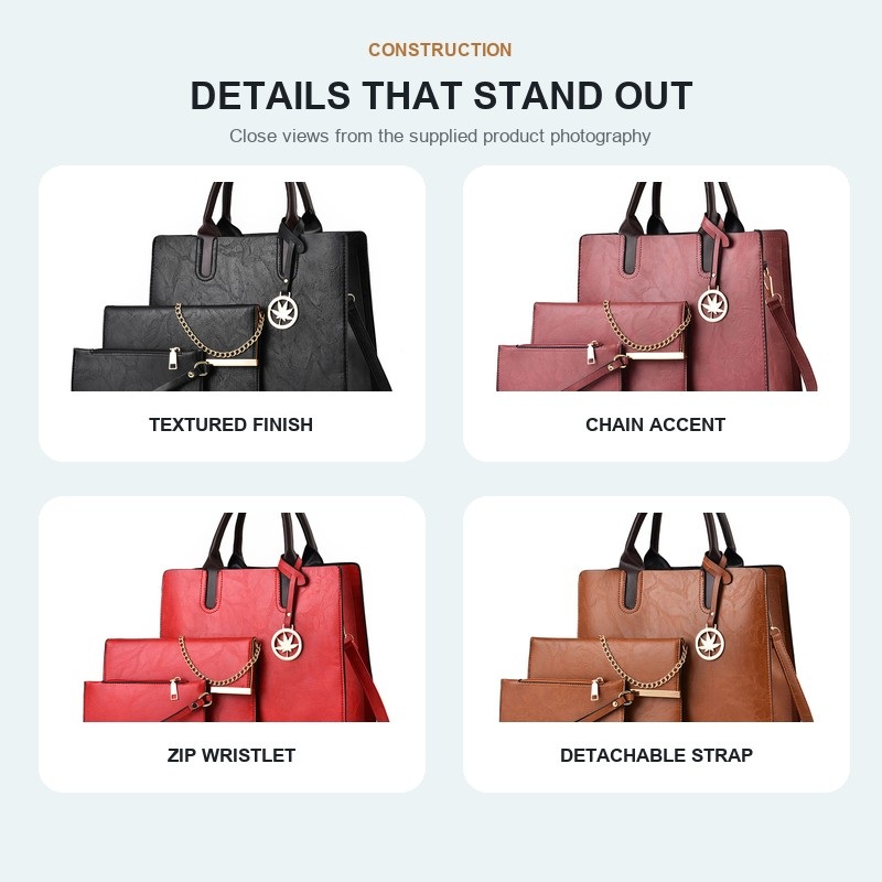 Women's 3 Piece Handbag Set La - Shoulder Bag Structured 评论和价格