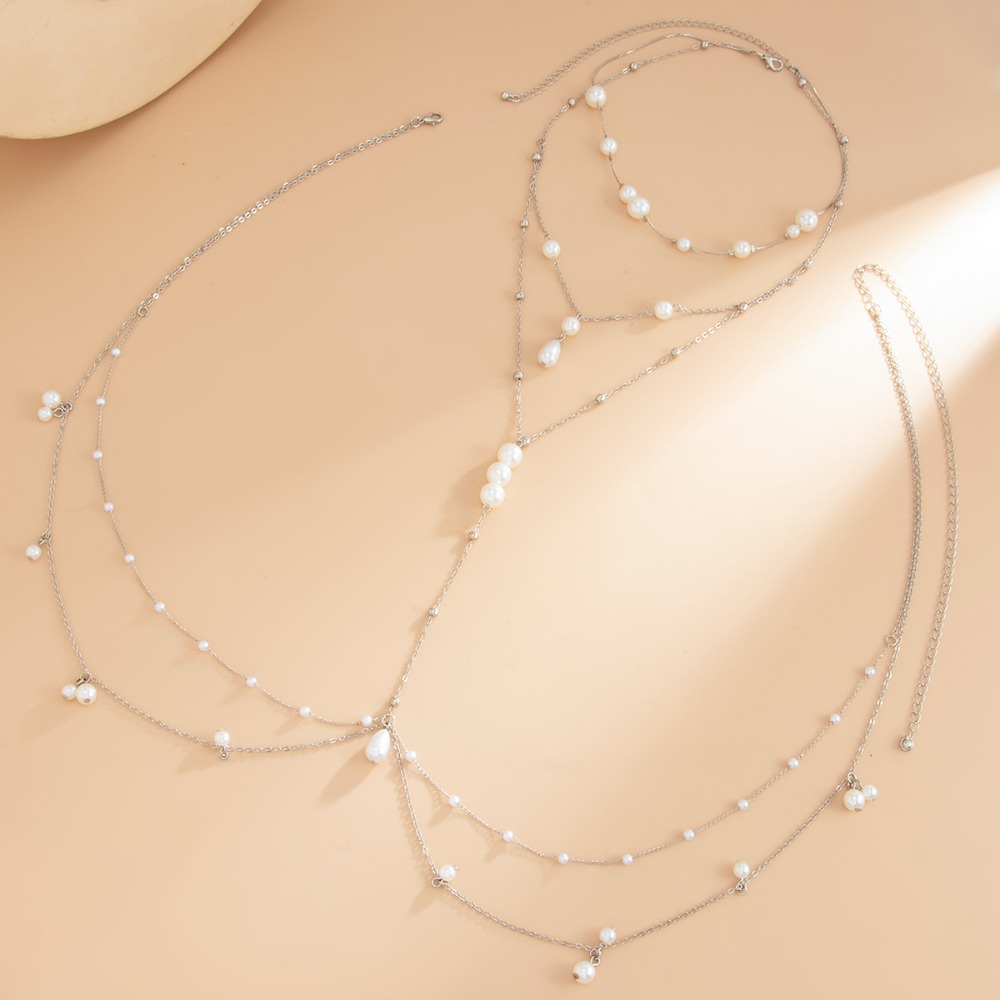 Multi Layer Imitation Pearl Ne - Pearl Necklace Set 评论和价格