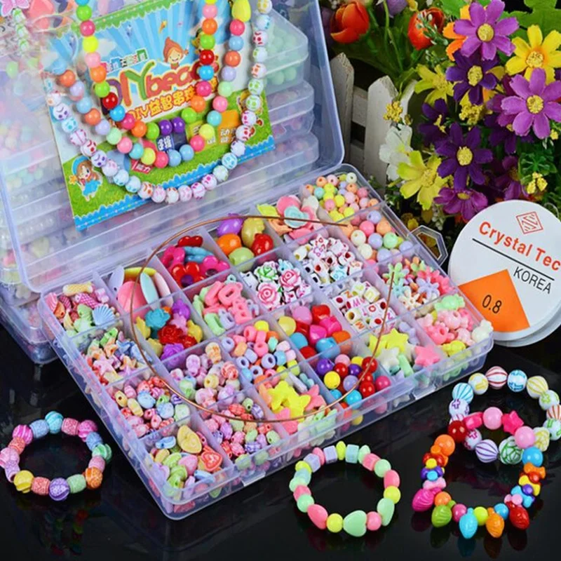 Girls DIY Bead Set Jewelry Mak - Pearl Necklace Set 评论和价格