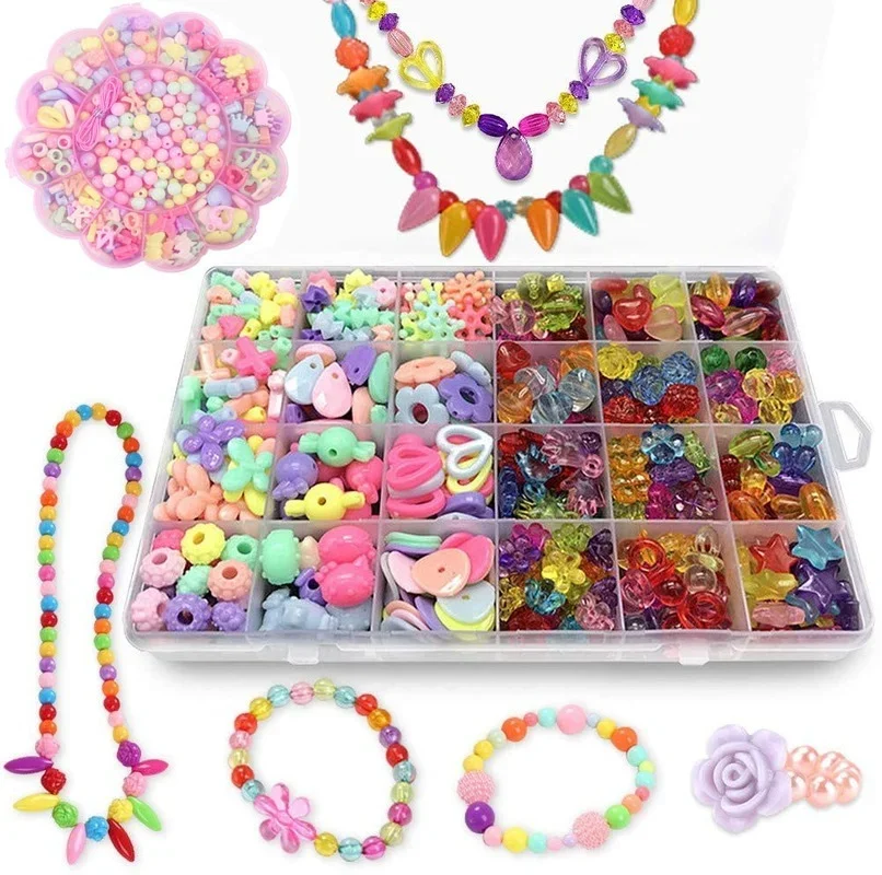 Girls DIY Bead Set Jewelry Mak - Pearl Necklace Set 评论和价格